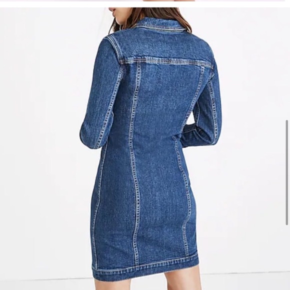 Madewell seamed denim dress small - Picture 3 of 9